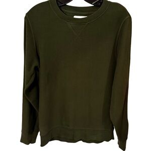Everlane Women’s Ribbed Sweatshirt Dark Green Sz  Small EUC